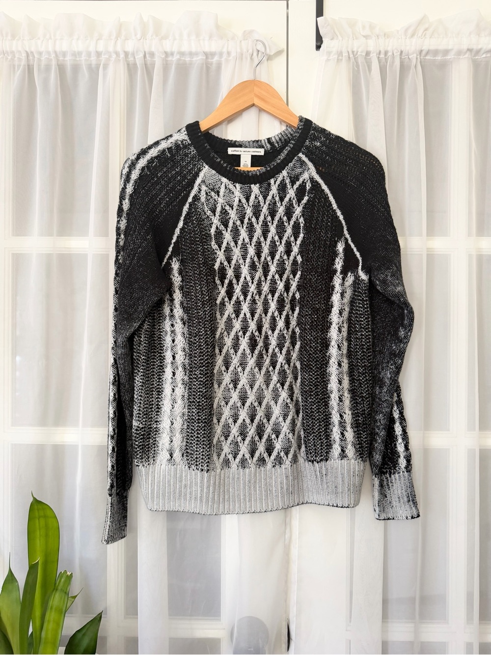 Cotton by Autumn Cashmere Cable Knit Sweater Size Medium
